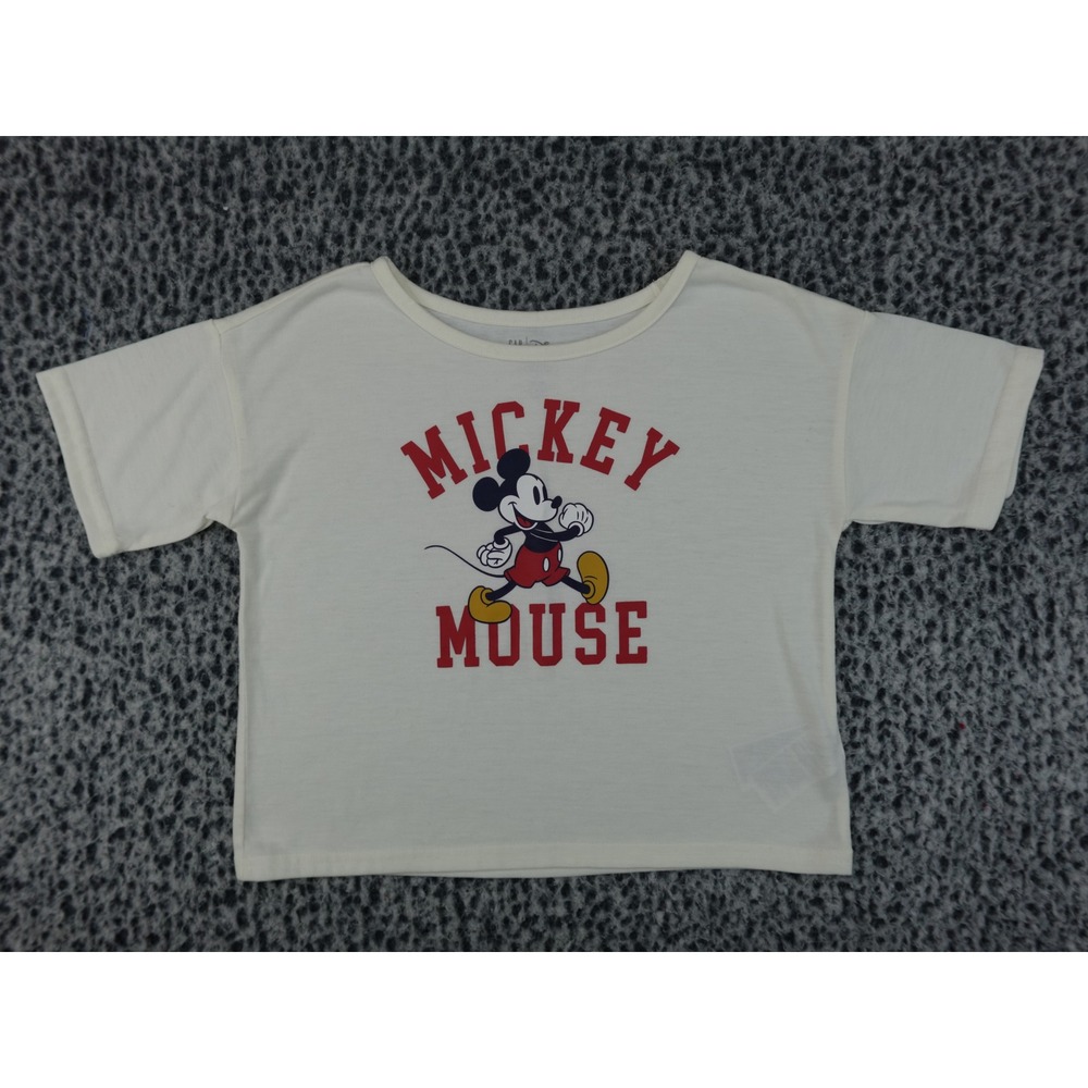 Gap Kids Disney Mickey Mouse Pajama Top Girls Size 6 White Sleep Shirt